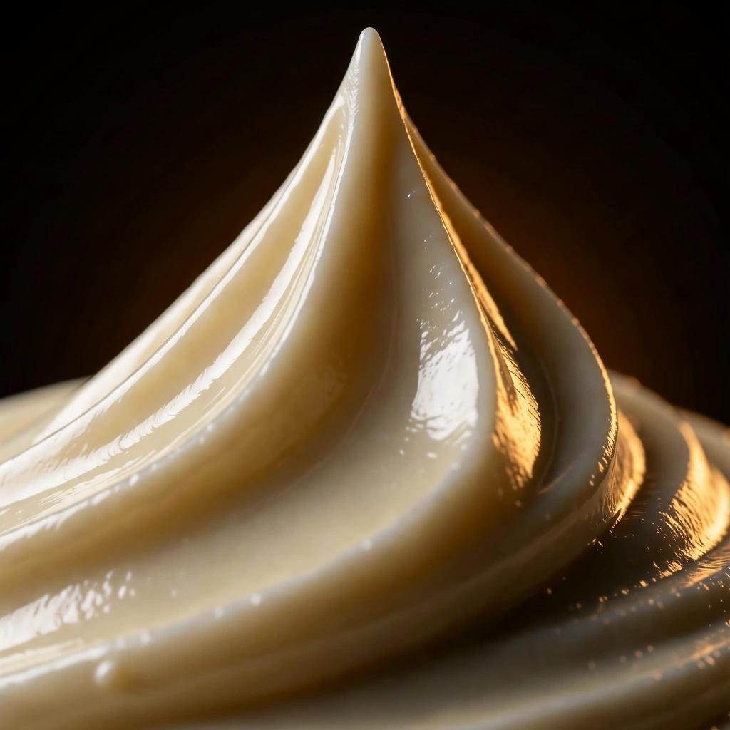 Rich cream texture detail